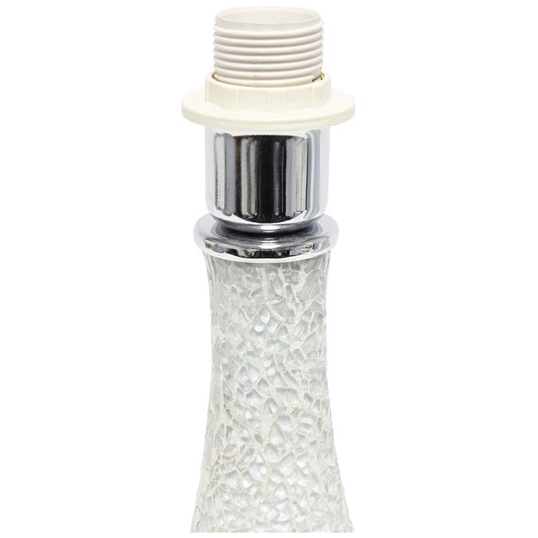 Image 5 Simple Designs 14 1/4"H White Mosaic Genie Accent Table Lamp more views