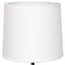 Simple Designs 14 1/4"H White Stucco Ceramic Oval Accent Table Lamp