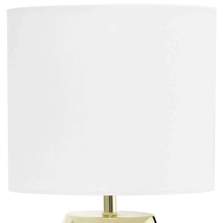 Image 3 Simple Designs 14" High White and Gold Touch Accent Table Lamp more views