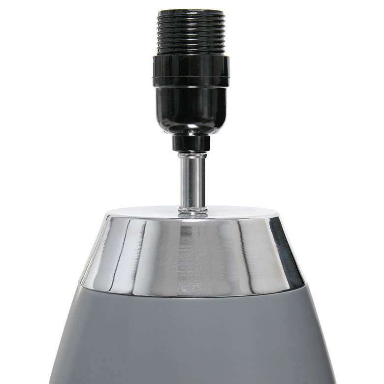 Image 5 Simple Designs 14"H Chrome and Gray Touch Accent Table Lamp more views