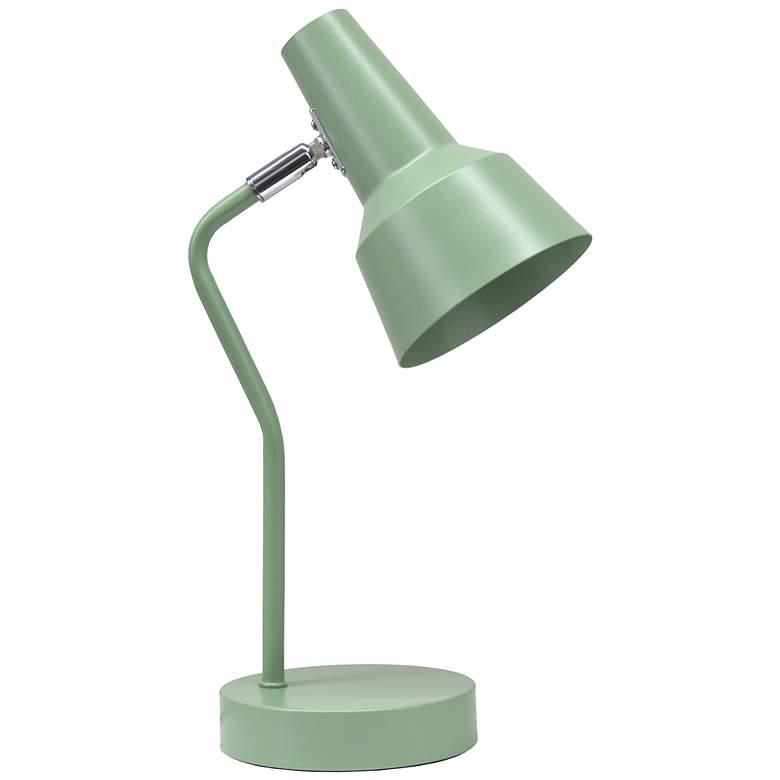 Image 3 Simple Designs 15.2" Metal Cone Shade Desk Lamp, Adj Shade, Sage Green more views