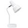 Simple Designs 15.2" Metal Cone Shade Desk Lamp, Adjustable Shade, White