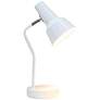 4_Simple Designs 15.2" Metal Cone Shade Desk Lamp, Adjustable Shade, White more views