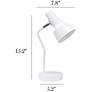 5_Simple Designs 15.2" Metal Cone Shade Desk Lamp, Adjustable Shade, White more views