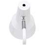 7_Simple Designs 15.2" Metal Cone Shade Desk Lamp, Adjustable Shade, White more views