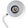 Simple Designs 15.2" Metal Cone Shade Desk Lamp, Adjustable Shade, White