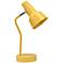 Simple Designs 15.2" Metal Cone Shade Desk Lamp, Adjustable Shade, Yellow