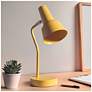 1_Simple Designs 15.2" Metal Cone Shade Desk Lamp, Adjustable Shade, Yellow
