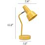 5_Simple Designs 15.2" Metal Cone Shade Desk Lamp, Adjustable Shade, Yellow more views