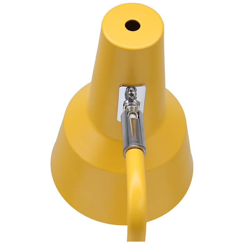 Image 7 Simple Designs 15.2" Metal Cone Shade Desk Lamp, Adjustable Shade, Yellow more views