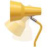 Simple Designs 15.2" Metal Cone Shade Desk Lamp, Adjustable Shade, Yellow