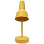 Simple Designs 15.2" Metal Cone Shade Desk Lamp, Adjustable Shade, Yellow