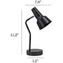 5_Simple Designs 15.2" Sleek Essentials Metal Desk LP, Adj Shade, Black more views