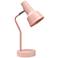 Simple Designs 15.2" Sleek Metal Cone Shade Desk LP, Adj Shade, Blush Pink