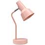 3_Simple Designs 15.2" Sleek Metal Cone Shade Desk LP, Adj Shade, Blush Pink more views