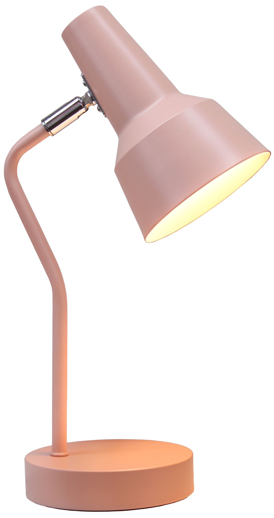 Image 4 Simple Designs 15.2" Sleek Metal Cone Shade Desk LP, Adj Shade, Blush Pink more views