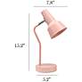 5_Simple Designs 15.2" Sleek Metal Cone Shade Desk LP, Adj Shade, Blush Pink more views