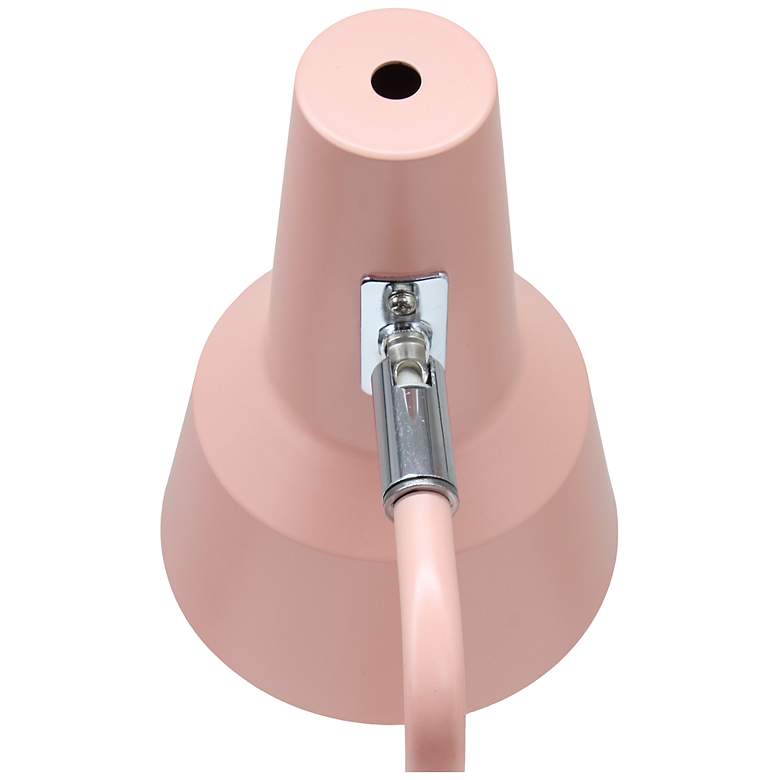 Image 7 Simple Designs 15.2" Sleek Metal Cone Shade Desk LP, Adj Shade, Blush Pink more views