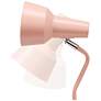 Simple Designs 15.2" Sleek Metal Cone Shade Desk LP, Adj Shade, Blush Pink