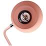 Simple Designs 15.2" Sleek Metal Cone Shade Desk LP, Adj Shade, Blush Pink