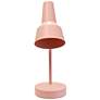 Simple Designs 15.2" Sleek Metal Cone Shade Desk LP, Adj Shade, Blush Pink