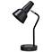 Simple Designs 15.2" Sleek Metal Desk Lp, Adj Shade, Dual USB Ports, Black