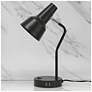 1_Simple Designs 15.2" Sleek Metal Desk Lp, Adj Shade, Dual USB Ports, Black