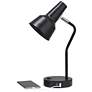 7_Simple Designs 15.2" Sleek Metal Desk Lp, Adj Shade, Dual USB Ports, Black more views