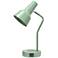 Simple Designs 15.2" Sleek Mtl Desk Lp, Adj Shade, Dual USB Ports, Sage GRN