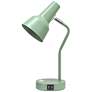 3_Simple Designs 15.2" Sleek Mtl Desk Lp, Adj Shade, Dual USB Ports, Sage GRN more views