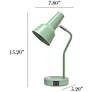 5_Simple Designs 15.2" Sleek Mtl Desk Lp, Adj Shade, Dual USB Ports, Sage GRN more views