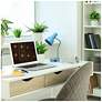 6_Simple Designs 15.2" Sleek Mtl Desk Lp, Adj Shd, Dual USB Ports, Cyan Blue more views