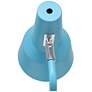 Simple Designs 15.2" Sleek Mtl Desk Lp, Adj Shd, Dual USB Ports, Cyan Blue