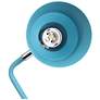 Simple Designs 15.2" Sleek Mtl Desk Lp, Adj Shd, Dual USB Ports, Cyan Blue