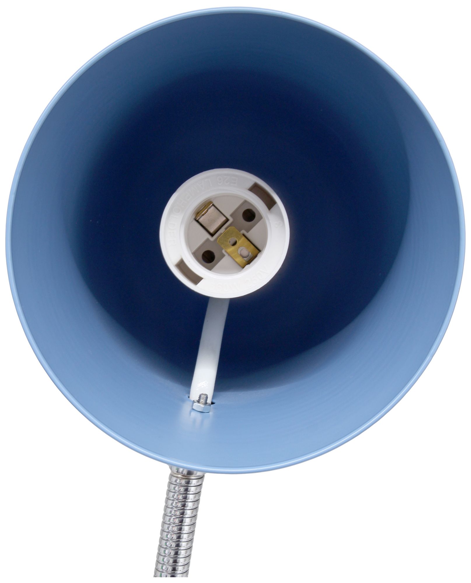 Simple Designs 15.28" Minimalist Metal Desk Task Lamp, Blue
