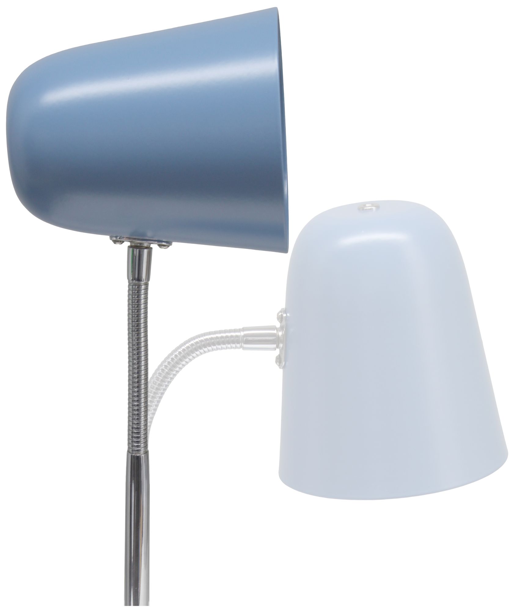 Simple Designs 15.28" Minimalist Metal Desk Task Lamp, Blue