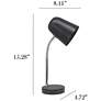 5_Simple Designs 15.28" Sleek Essentials Metal Desk Task Lamp, Black more views