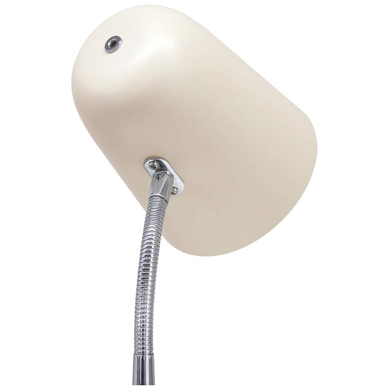 Image 7 Simple Designs 15.28" Sleek Essentials Minimalist Metal Desk Task Lp, Cream more views
