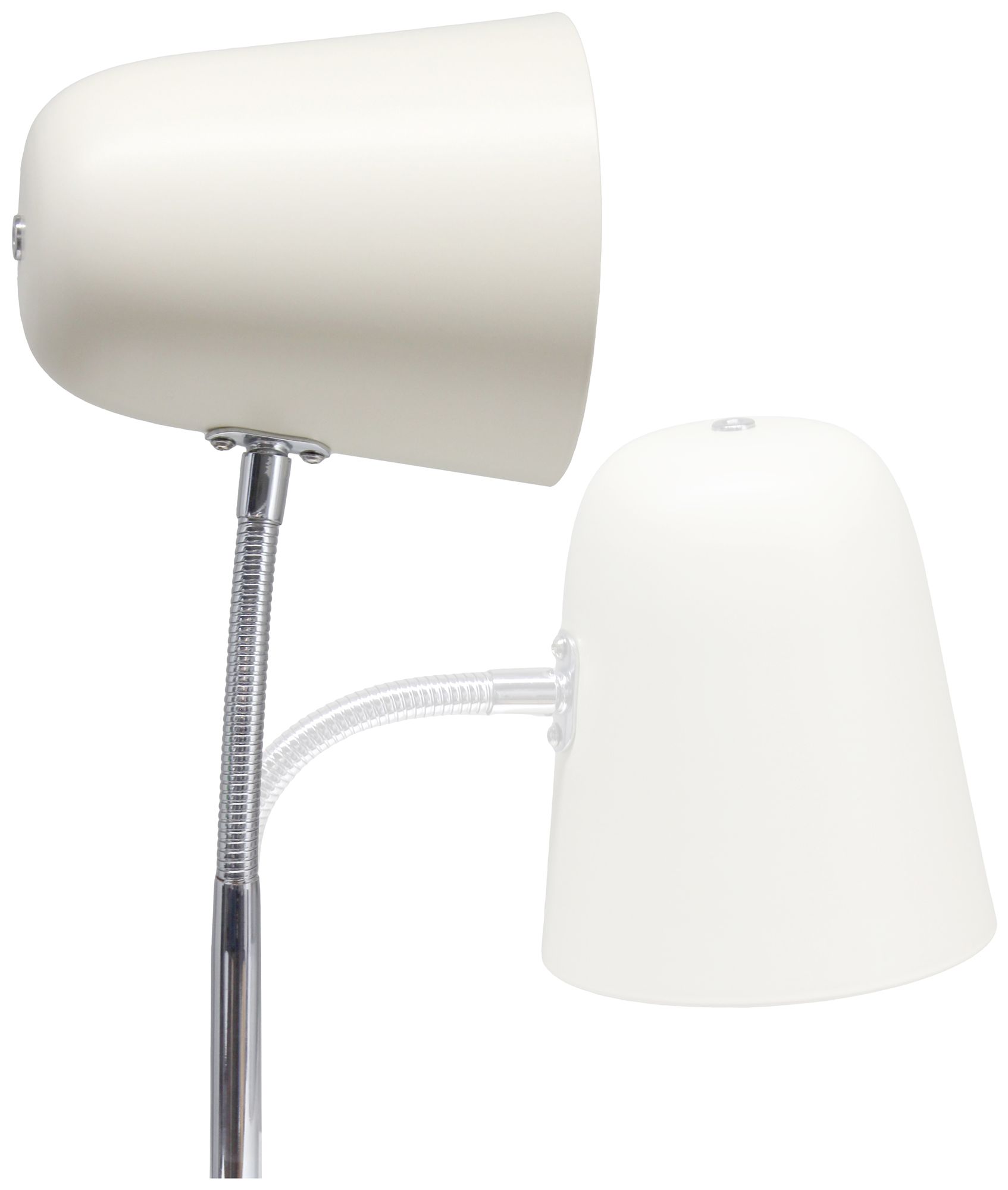 Simple Designs 15.28" Sleek Essentials Minimalist Metal Desk Task Lp, Cream