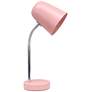 2_Simple Designs 15.28" Sleek Essentials Minimalist Metal Desk Task Lp, Pink