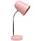 Simple Designs 15.28" Sleek Essentials Minimalist Metal Desk Task Lp, Pink