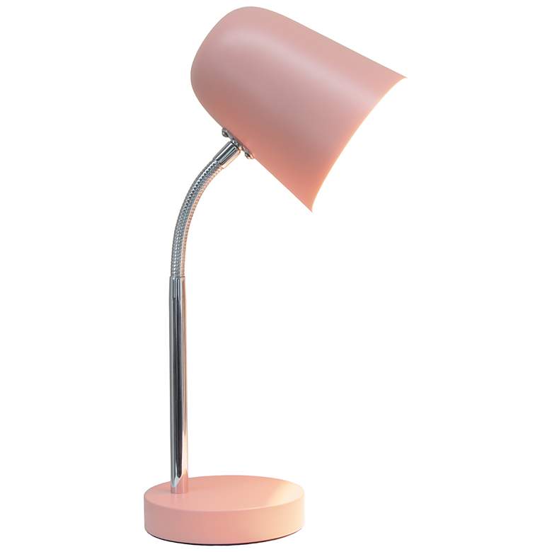 Image 4 Simple Designs 15.28" Sleek Essentials Minimalist Metal Desk Task Lp, Pink more views