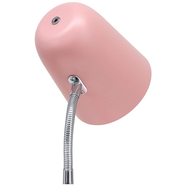 Image 7 Simple Designs 15.28" Sleek Essentials Minimalist Metal Desk Task Lp, Pink more views