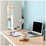 6_Simple Designs 15.28" Sleek Essentials Minimalist Metal Desk Task Lp, WHT more views