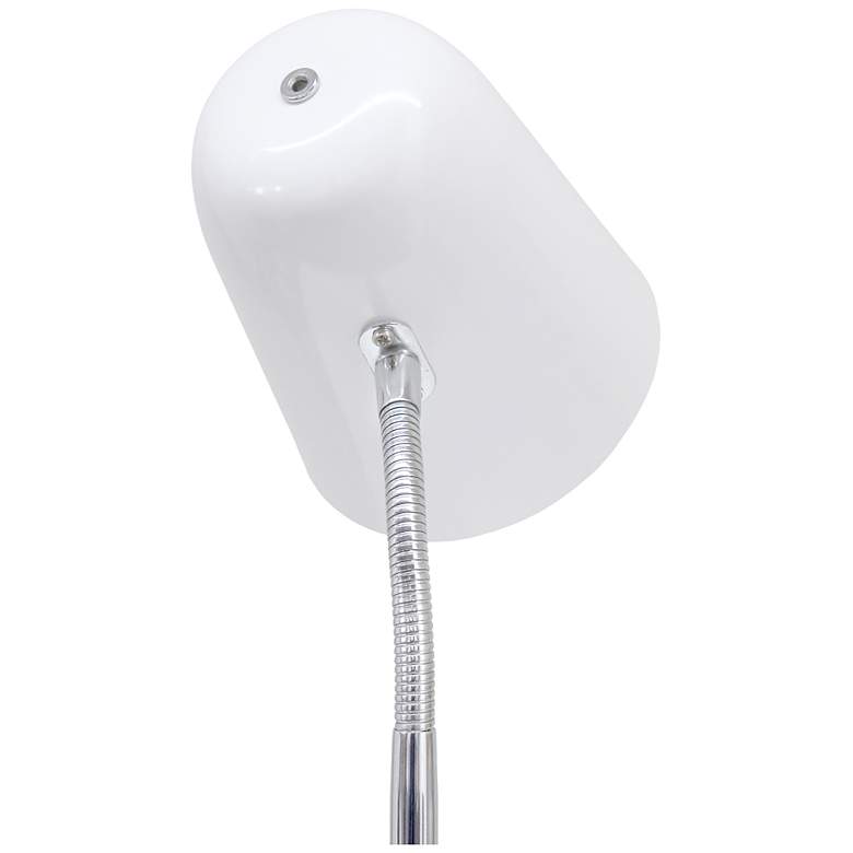 Image 7 Simple Designs 15.28" Sleek Essentials Minimalist Metal Desk Task Lp, WHT more views