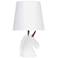 Simple Designs 15.5" Unicorn Lamp, White & Rainbow Glitter, w/ LED