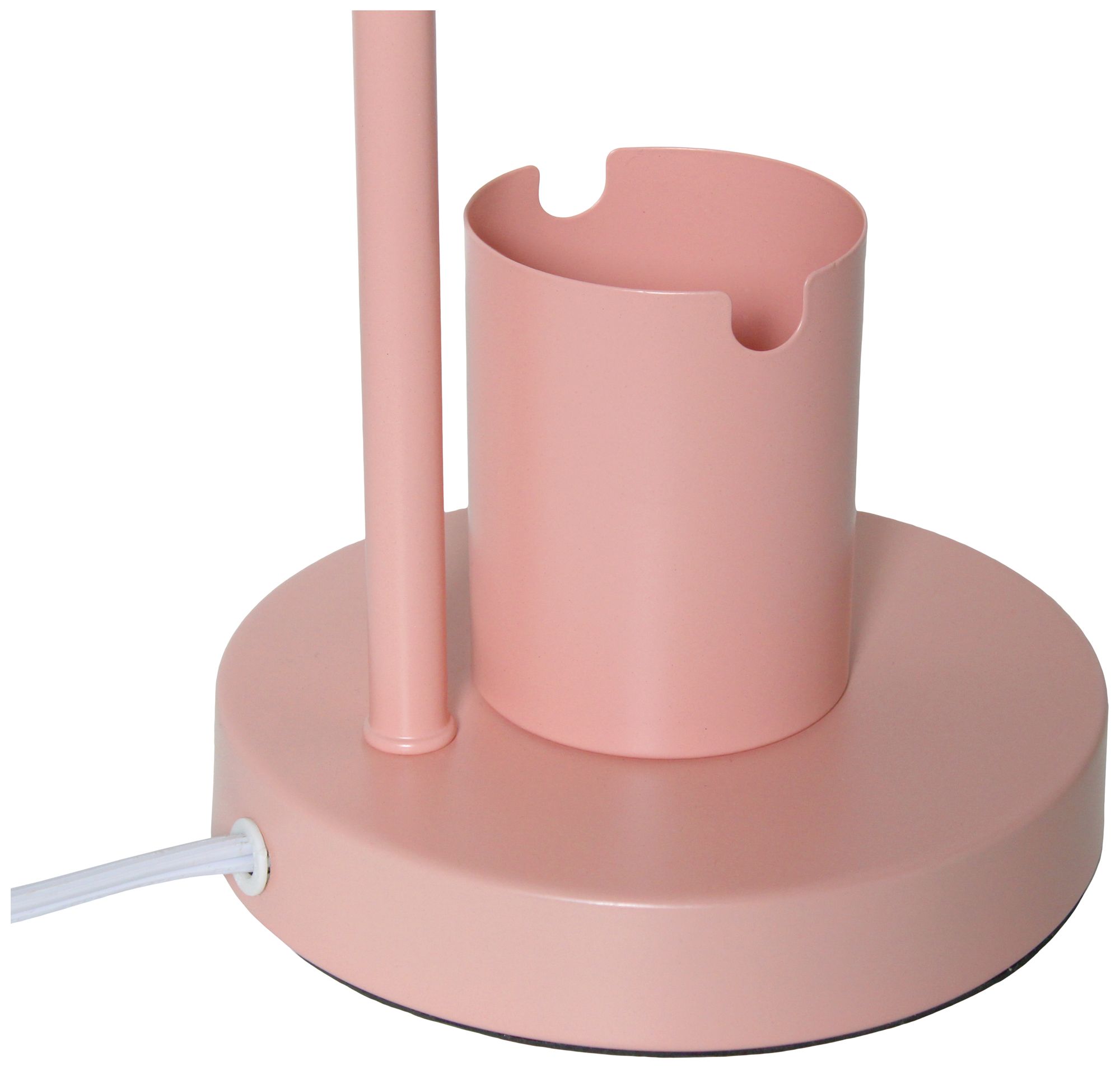 Simple Designs 15.75" Metal Desk LP, Adj Gooseneck, Compartment, Blush Pink