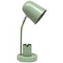 2_Simple Designs 15.75" Metal Desk LP, Adj Gooseneck, Compartment, Sage Green