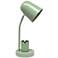 Simple Designs 15.75" Metal Desk LP, Adj Gooseneck, Compartment, Sage Green