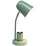 4_Simple Designs 15.75" Metal Desk LP, Adj Gooseneck, Compartment, Sage Green more views
